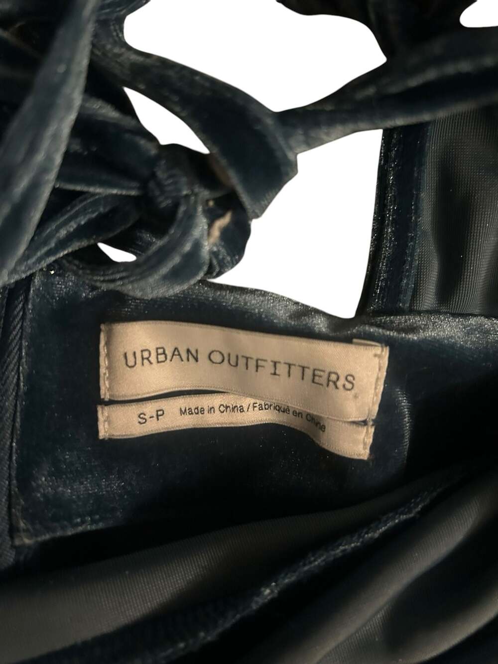 Urban Outfitters Velvet Lace-Up Back Romper - Picture 2 of 4